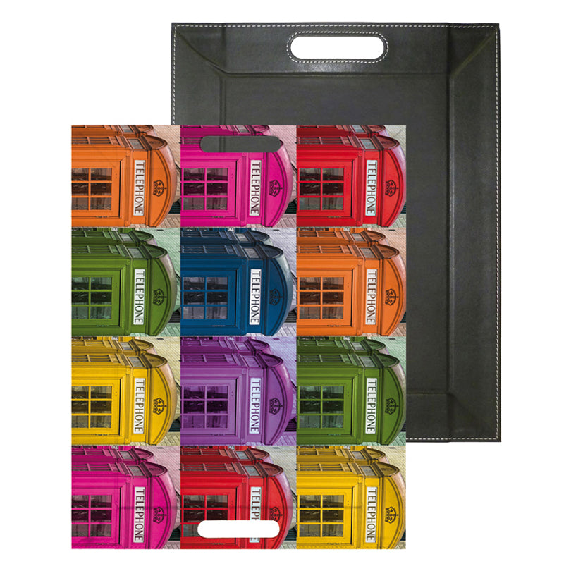 Vassoio/Set americano riversibile FreeForm "Telephone boxes" medium cm 55x41