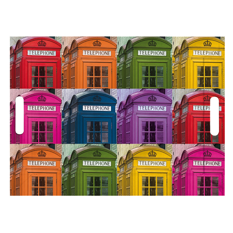 Vassoio/Set americano riversibile FreeForm "Telephone boxes" medium cm 55x41