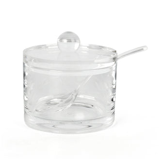 Portamarmellata tondo con coperchio e cucchiaio cm 8,5x9