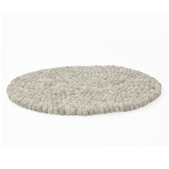 Tovaglietta all'americana ovale "Pompon Grigio chiaro" cm 35x45