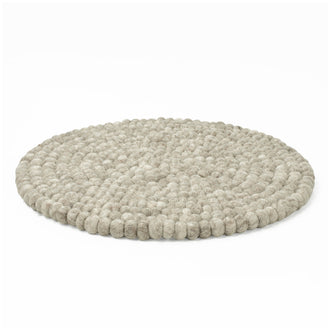 Tovaglietta all'americana tonda "Pompon Grigio chiaro" cm Ø38