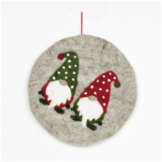 Sottopentola tondo "Gnomi natalizi" cm Ø21