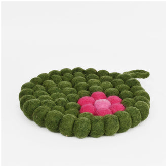 Sottopentola tondo "Daisy khaki" con pratico occhiello cm Ø19