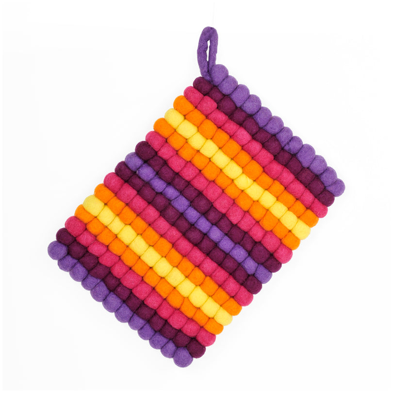 Sottopentola rettangolare "Pompon Vario" con occhiello cm  24x18x2