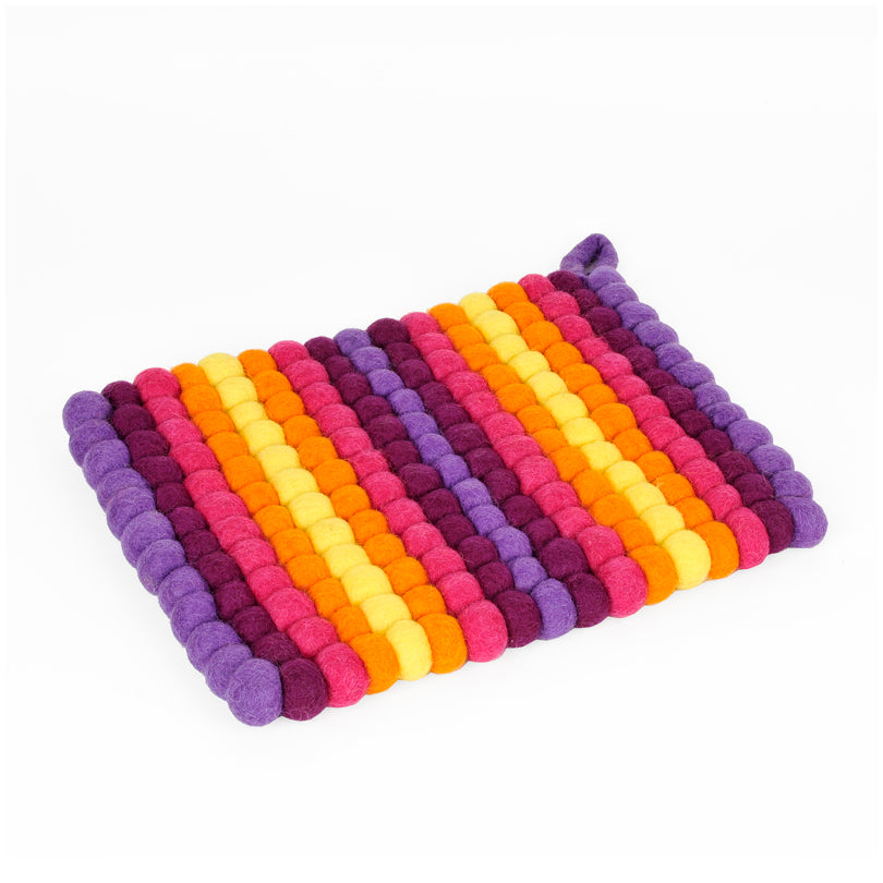 Sottopentola rettangolare "Pompon Vario" con occhiello cm  24x18x2