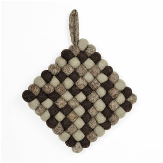 Sottopentola quadrato "Grigio/Antracite" con pratico occhiello cm 14x14x2