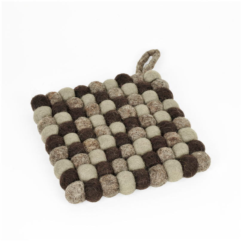 Sottopentola quadrato "Grigio/Antracite" con pratico occhiello cm 14x14x2