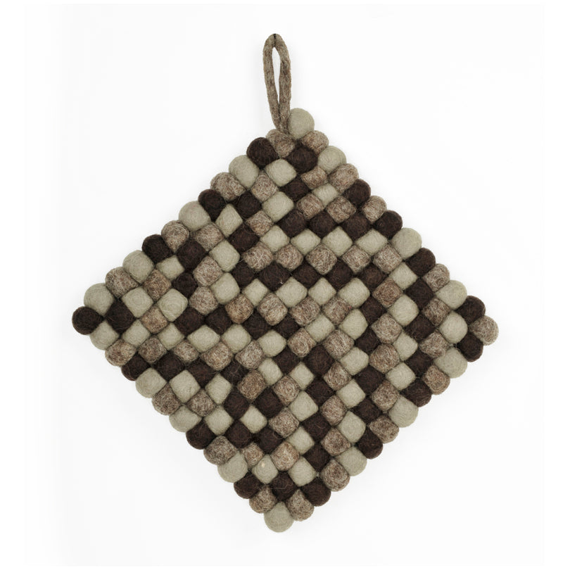 Sottopentola quadrato "Grigio/Antracite" con pratico occhiello cm 19x19x2