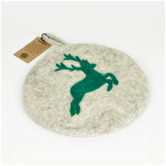 Sottopentola tondo "Cervo" con pratico occhiello cm Ø21