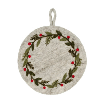 Sottopentola tondo "Berry Wreath" con pratico occhiello cm Ø21
