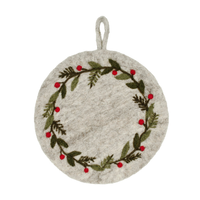 Sottopentola tondo "Berry Wreath" con pratico occhiello cm Ø21