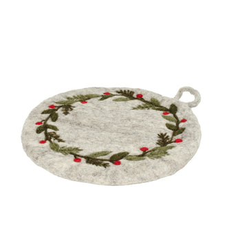 Sottopentola tondo "Berry Wreath" con pratico occhiello cm Ø21