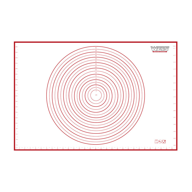 Tappetino da forno rettangolare con scala in cm e pollici cm 60x40