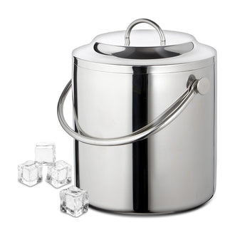 Secchiello porta ghiaccio a doppia parete, molla per ghiacchio inclusa l 3/cm Ø23x32