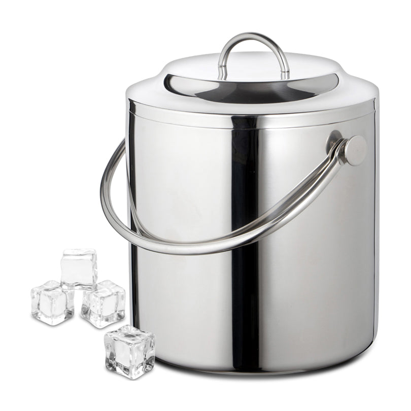 Secchiello porta ghiaccio a doppia parete, molla per ghiacchio inclusa l 3/cm Ø23x32