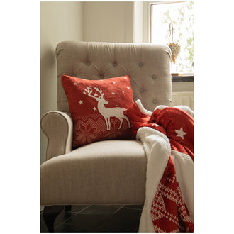 Cuscino con zip e Inlet "Xmas Sofa" cm 45x45