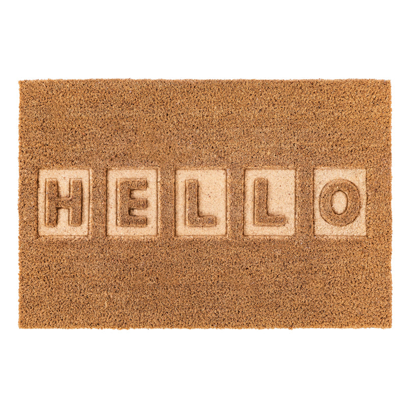 Zerbino "Hello", retro antiscivolo in vinile cm 60x40