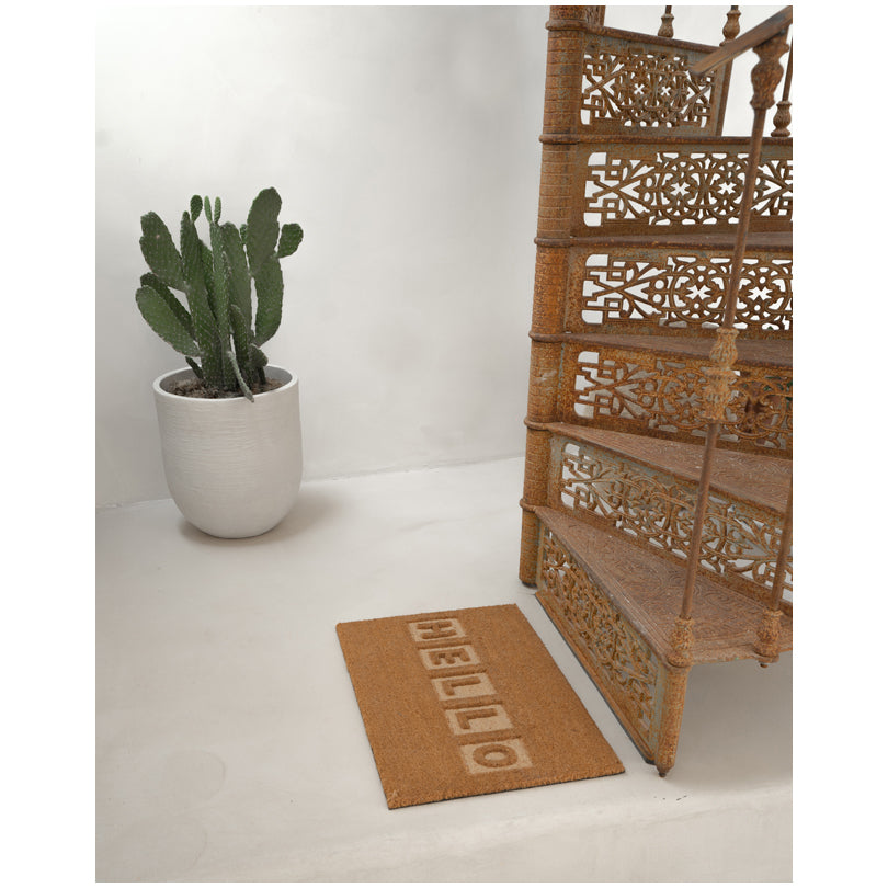Zerbino "Hello", retro antiscivolo in vinile cm 60x40