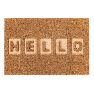 Zerbino "Hello", retro antiscivolo in vinile cm 60x40