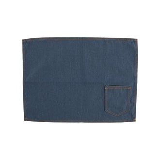 Tovaglietta all'americana "Indigo" con tasca portaposate cucita cm 45x33