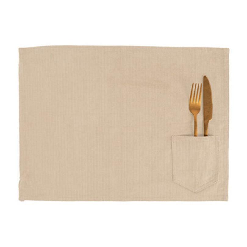 Tovaglietta all'americana "Velmar" con tasca portaposate cucita cm 45x33