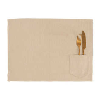 Tovaglietta all'americana "Velmar" con tasca portaposate cucita cm 45x33