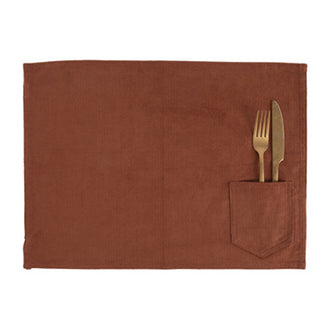 Tovaglietta all'americana "Velmar" con tasca portaposate cucita cm 45x33