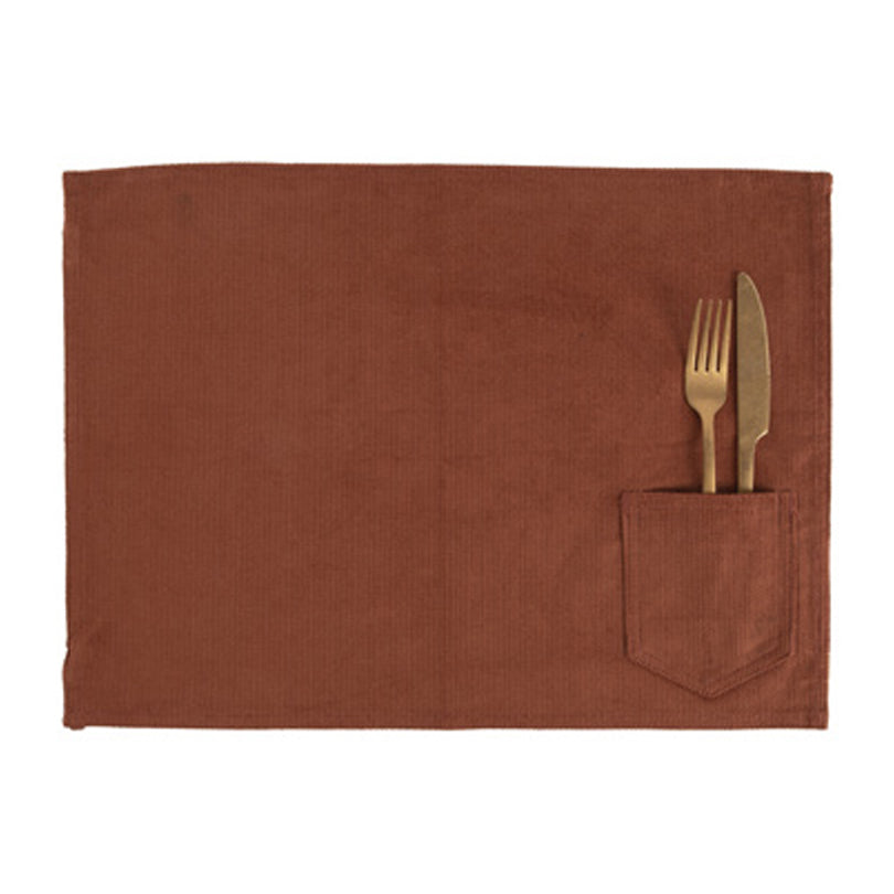 Tovaglietta all'americana "Velmar" con tasca portaposate cucita cm 45x33