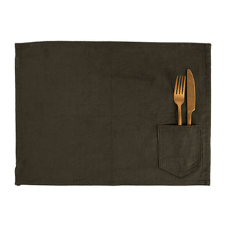 Tovaglietta all'americana "Velmar" con tasca portaposate cucita cm 45x33