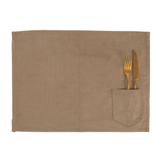 Tovaglietta all'americana "Velmar" con tasca portaposate cucita cm 45x33