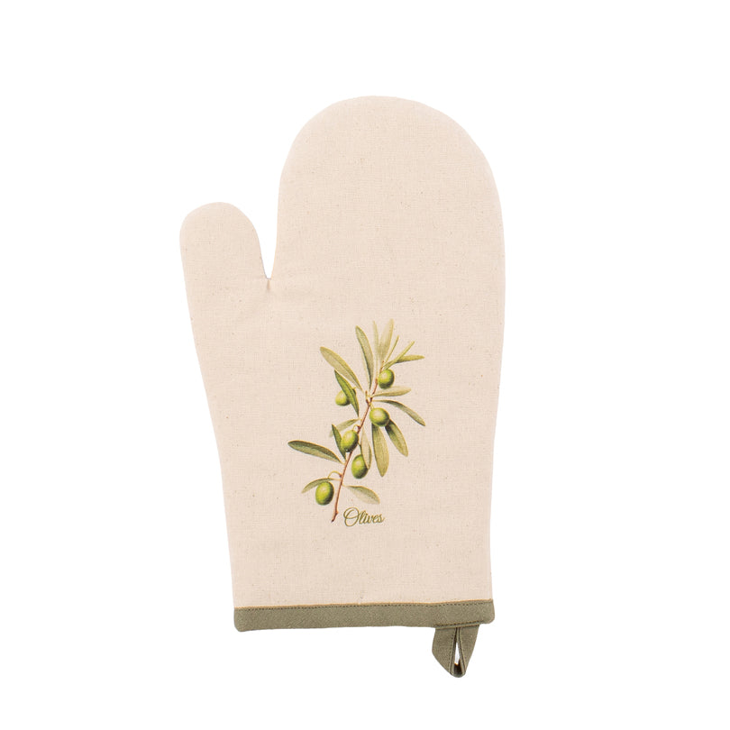 Guanto da forno "Viva - Olive", confezione 2 pezzi (1D + 1S) cm 18x28