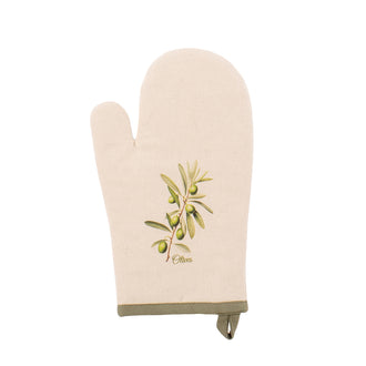 Guanto da forno "Viva - Olive", confezione 2 pezzi (1D + 1S) cm 18x28
