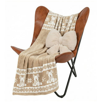 Coperta di flanella "Renna", a doppio strato cm 130x160