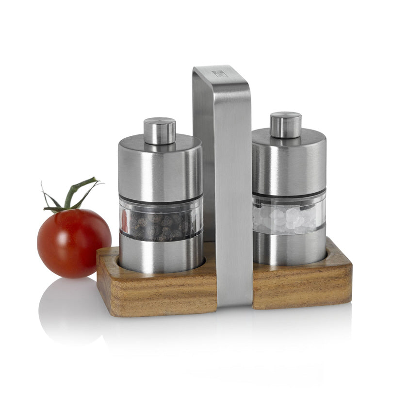 Menagere con macinasale e macinapepe "Minimill", 3 pezzi cm 9,2x4,5x8,5