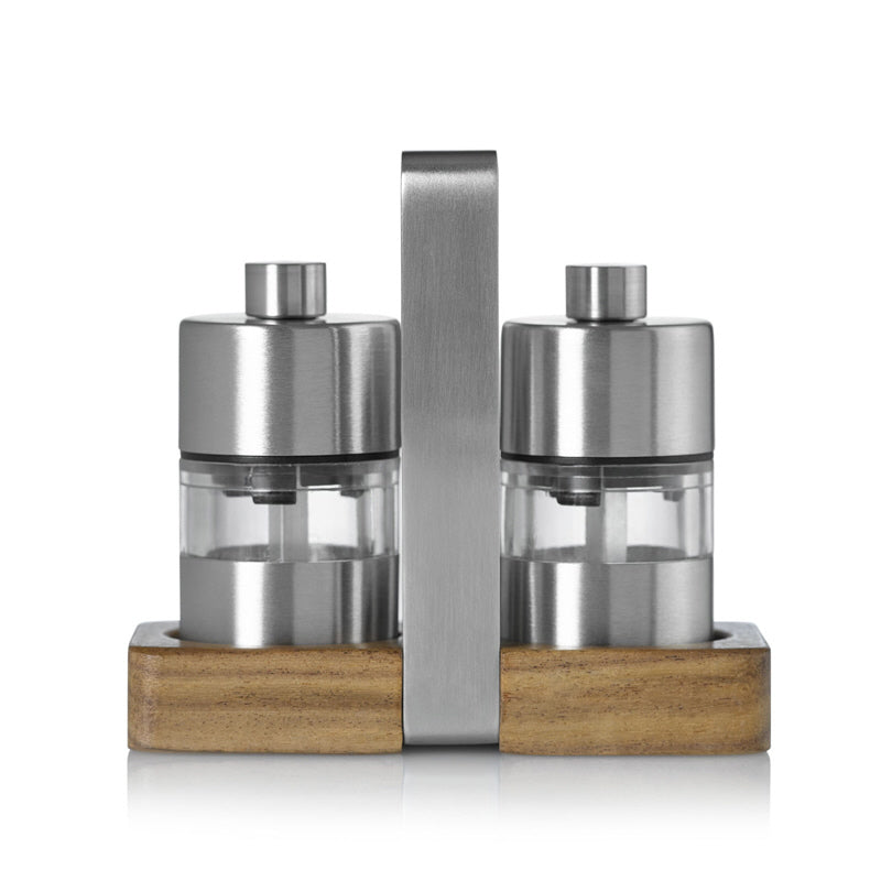 Menagere con macinasale e macinapepe "Minimill", 3 pezzi cm 9,2x4,5x8,5