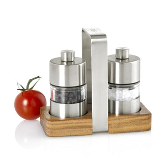 Menagere con macinasale e macinapepe "Minimill", 3 pezzi cm 9,2x4,5x8,5