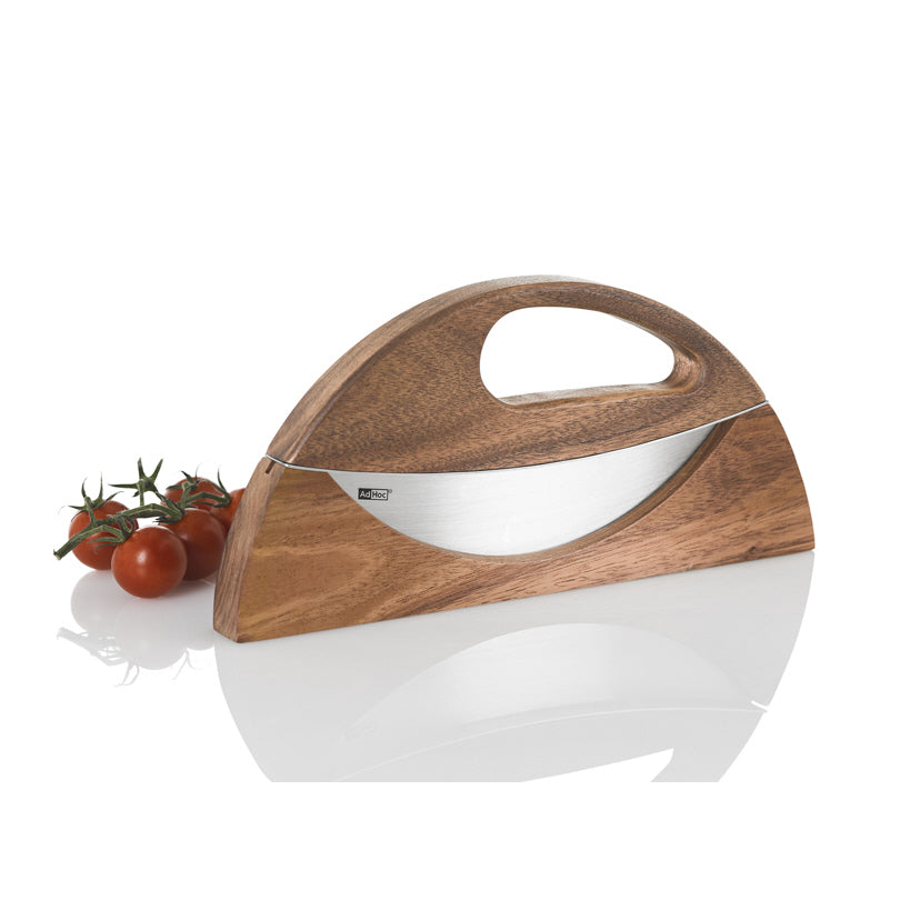 Mezzaluna universale a 1 lama con supporto d'appoggio "Wave" cm 23,2x2,2x10,9