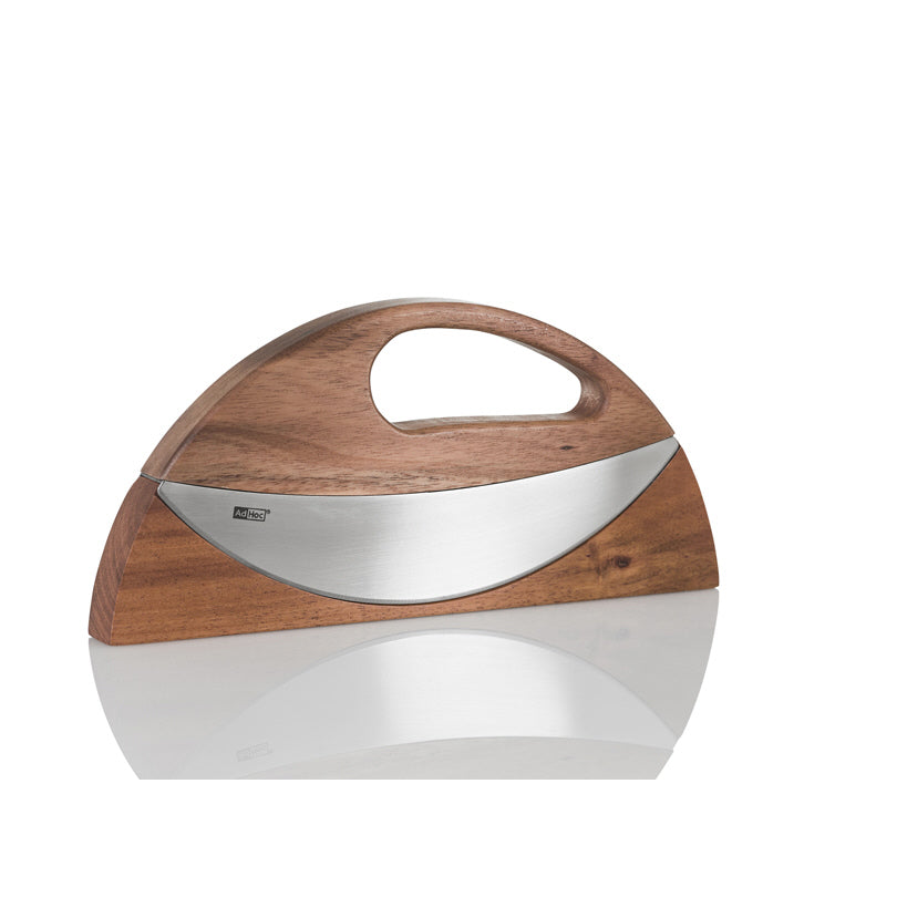 Mezzaluna a doppia lama con supporto d'appoggio "Wave" cm 23,2x2,2x10,9