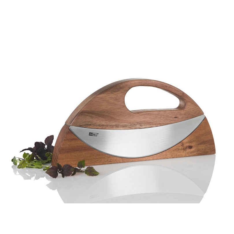 Mezzaluna a doppia lama con supporto d'appoggio "Wave" cm 23,2x2,2x10,9