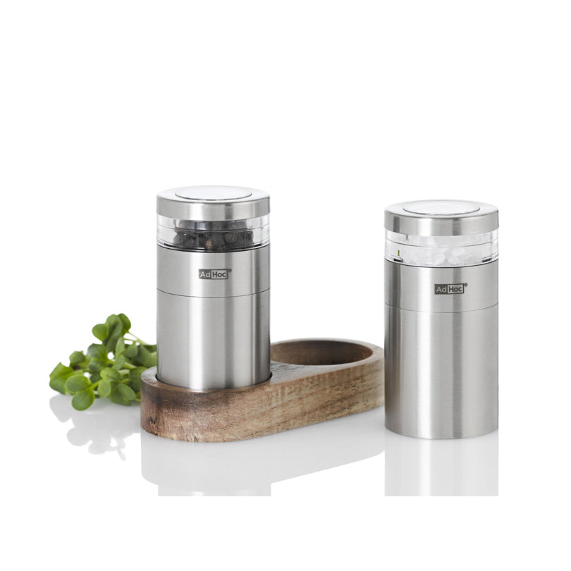 Menagere con macinasale e macinapepe "Molto", 3 pezzi cm 11,5x5,5x9,5