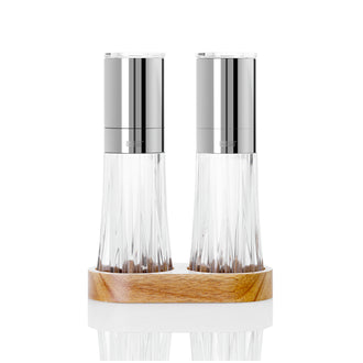 Menagere con macinapepe e macinasale "Crystal", 3 pezzi cm 13,5x6,7x17,5