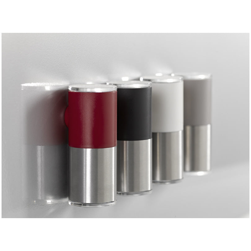 Tritapeperoncino/-spezie magnetico "Pepnetic" con supporto parete. cm Ø4,5x11