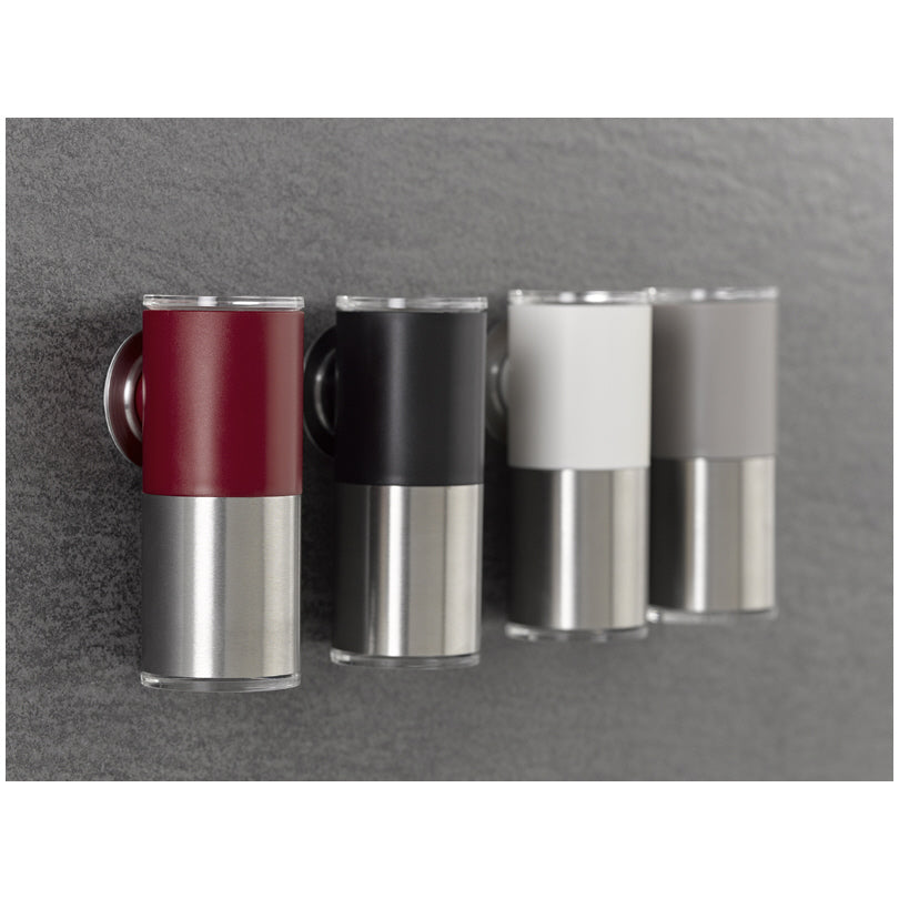 Tritapeperoncino/-spezie magnetico "Pepnetic" con supporto parete. cm Ø4,5x11