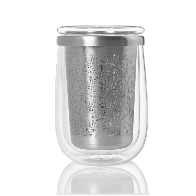Bicchiere tè con infusore "Fusion Glass" cl 40/cm Ø9x13,5