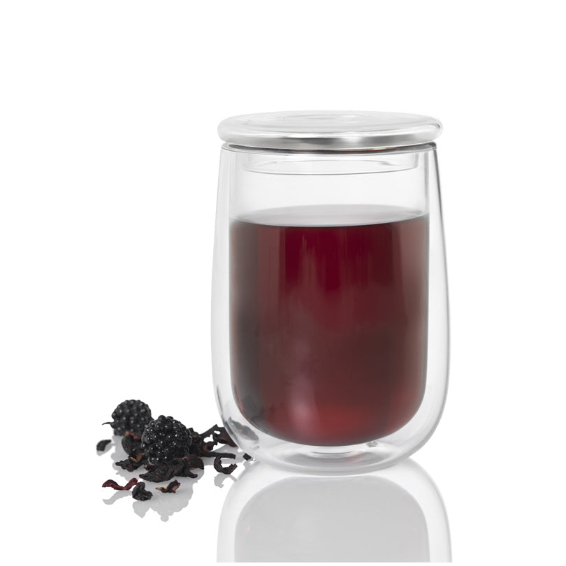 Bicchiere tè con infusore "Fusion Glass" cl 40/cm Ø9x13,5