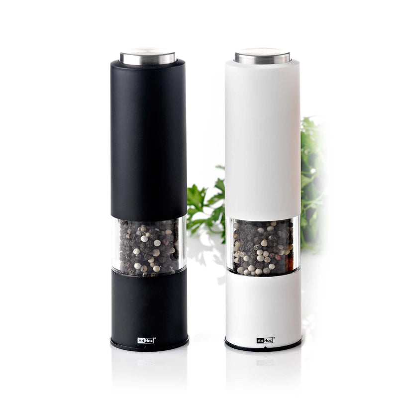 Macinapepe e macinasale elettrici a batteria "Tropica", confezione assortita da 2 pezzi cm Ø5x20