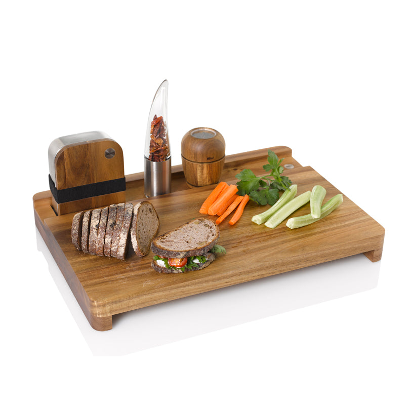 Tagliere con lunchbox integrato "Cotto" cm 48x33,7x5,5/16,5x