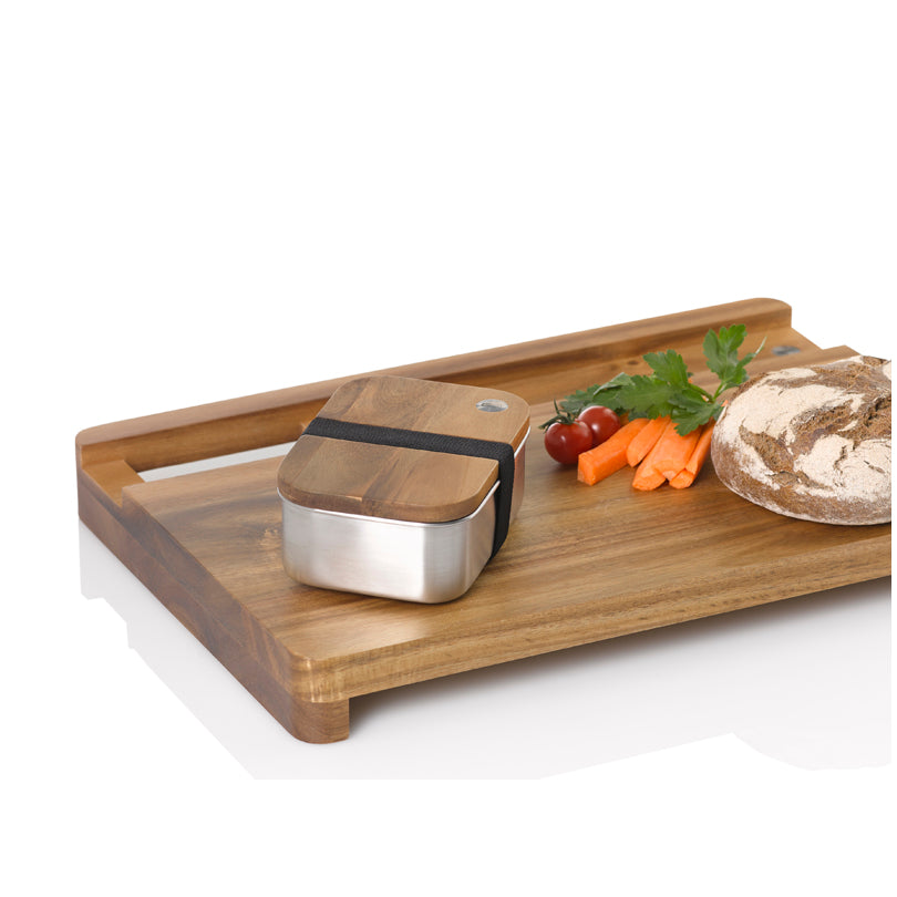 Tagliere con lunchbox integrato "Cotto" cm 48x33,7x5,5/16,5x
