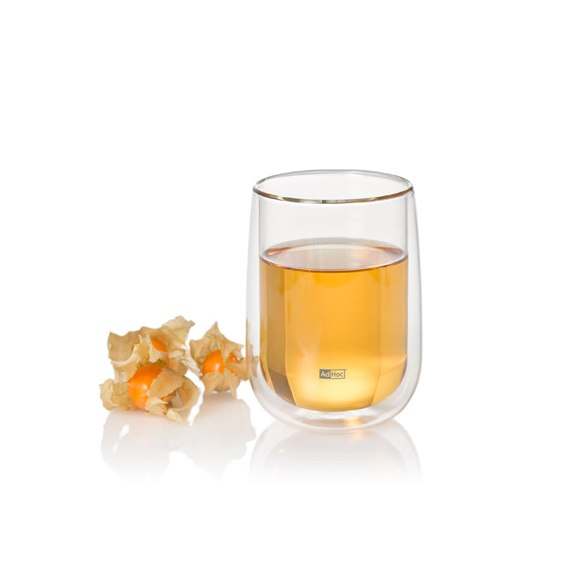 Bicchiere tè "Duo Glass", confezione 2 pezzi ml 400/cm Ø9x13
