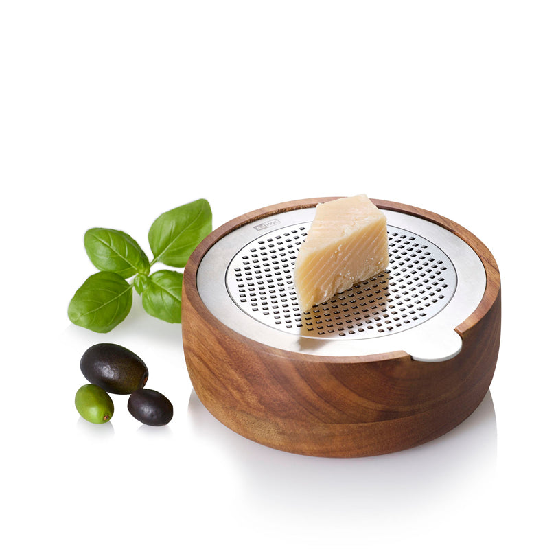 Grattugia con taglio fine "CutnServe" e recipiente di raccolta cm Ø13,3x5